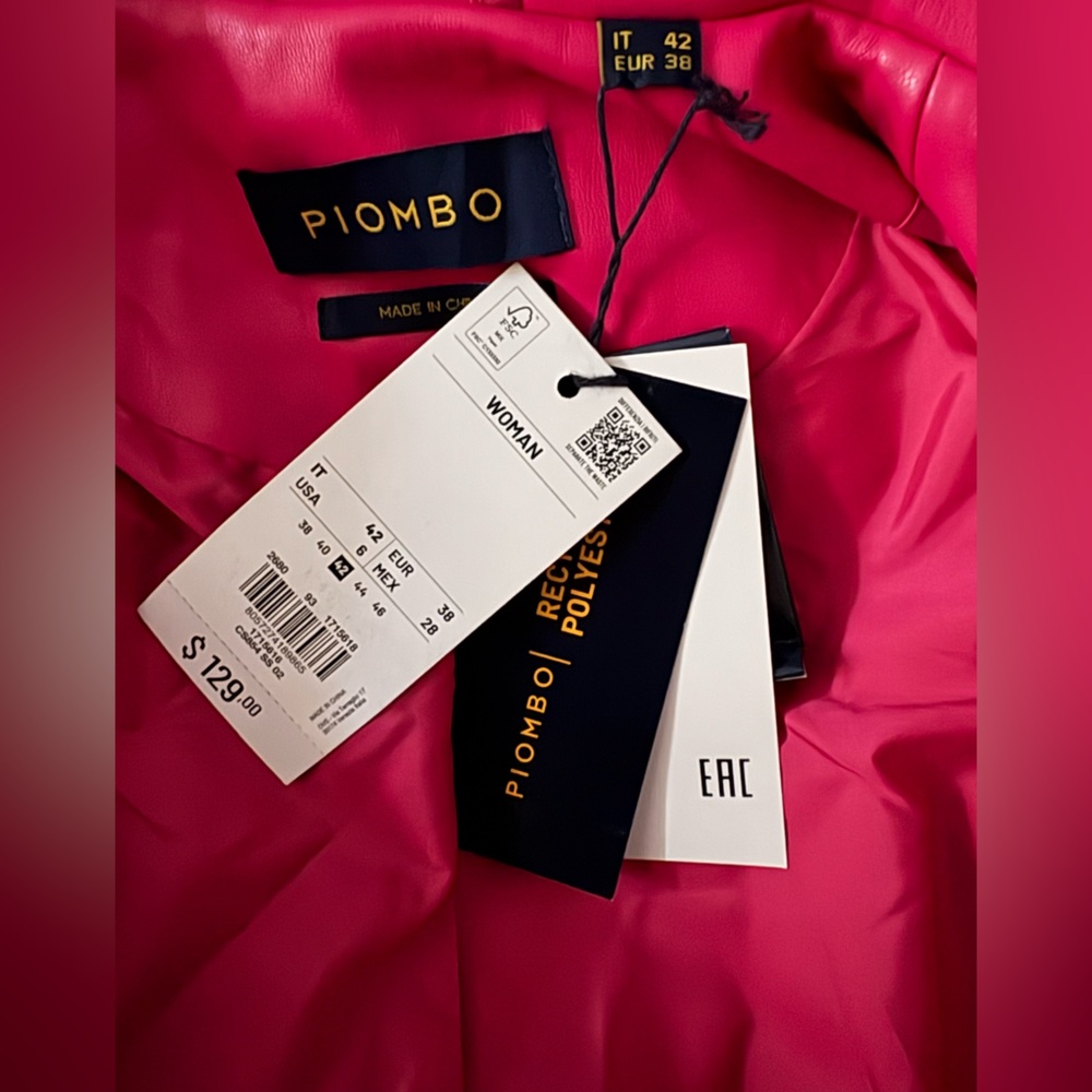 Piombo Bold Pink Double-Breasted Blazer - Picture 4 of 5